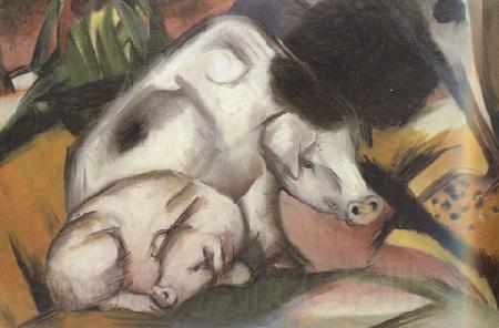 Franz Marc Pigs (mk34) Norge oil painting art